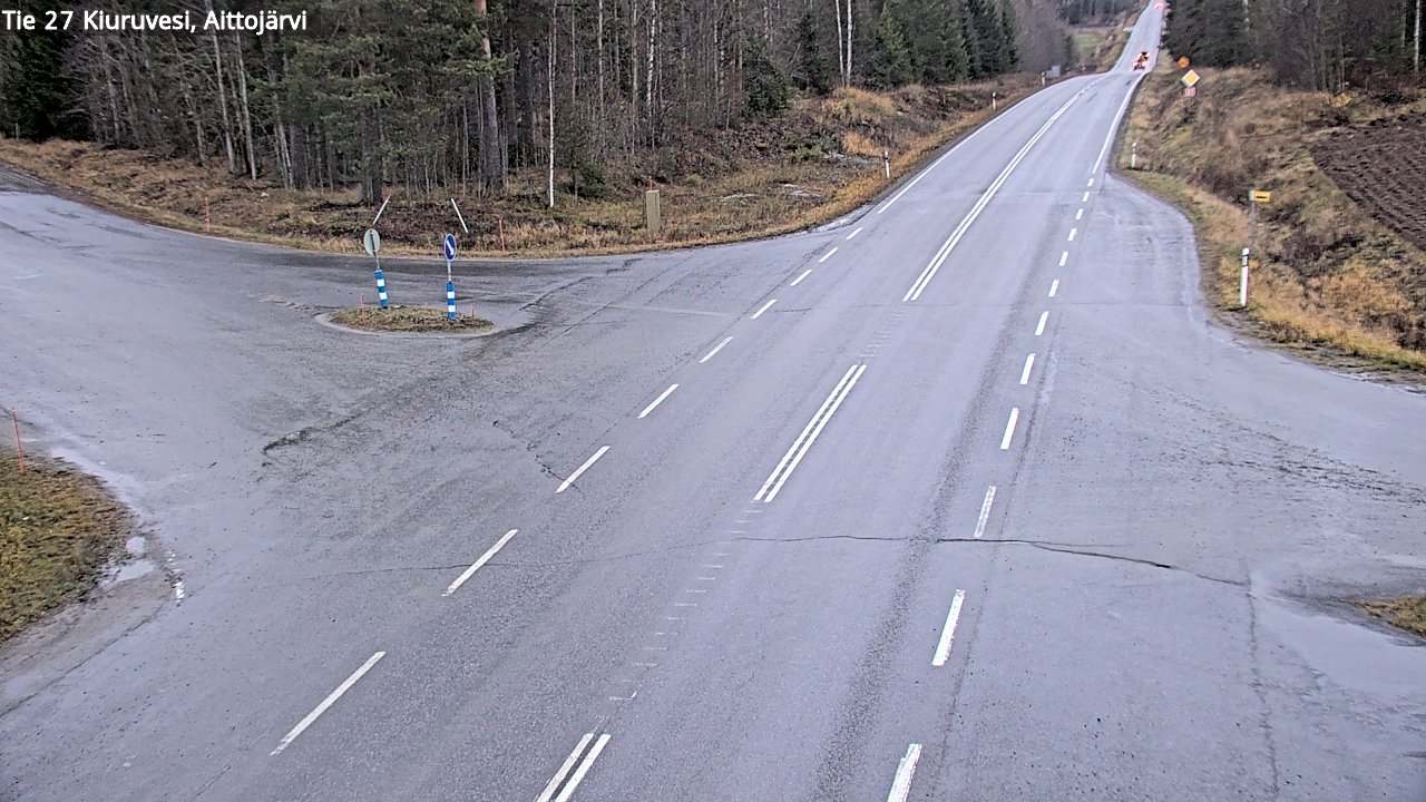 Weather Camera Image Väg 27 Kiuruvesi, Aittojärvi, Kiuruvesi, Pohjois-Savo