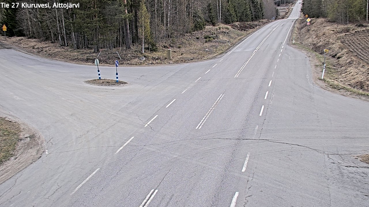 Weather Camera Image Road 27 Kiuruvesi, Aittojärvi, Kiuruvesi, Pohjois-Savo
