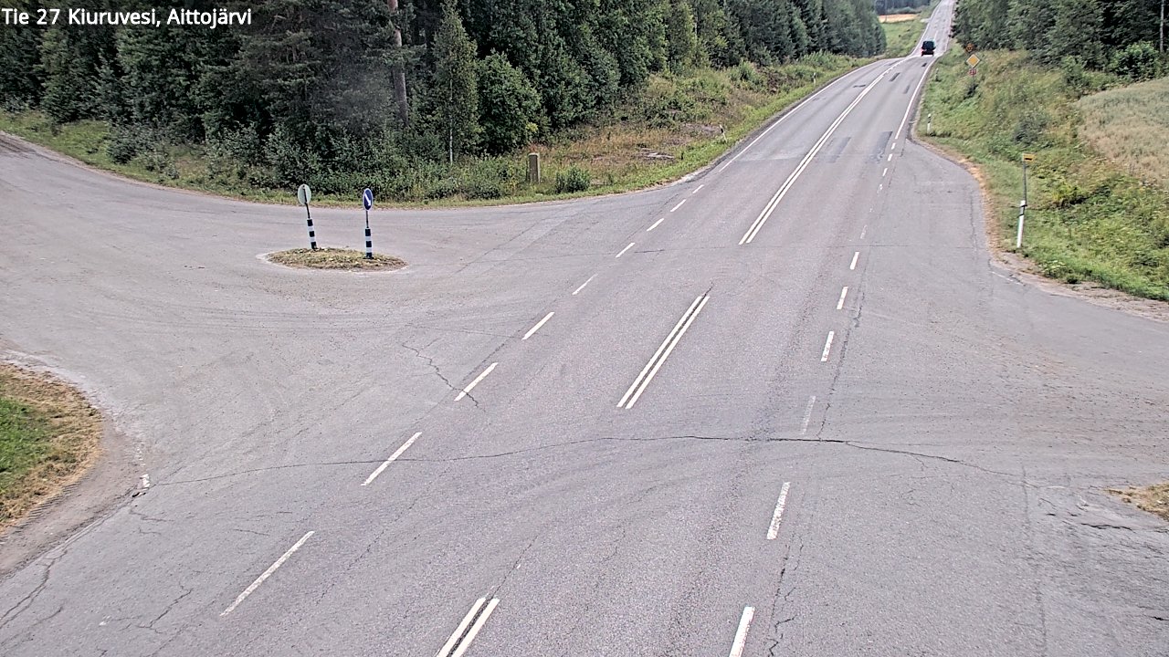 Weather Camera Image Road 27 Kiuruvesi, Aittojärvi, Kiuruvesi, Pohjois-Savo