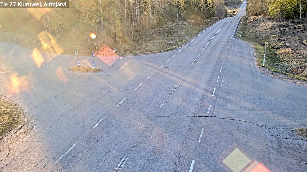 Weather Camera Image Road 27 Kiuruvesi, Aittojärvi, Kiuruvesi, Pohjois-Savo