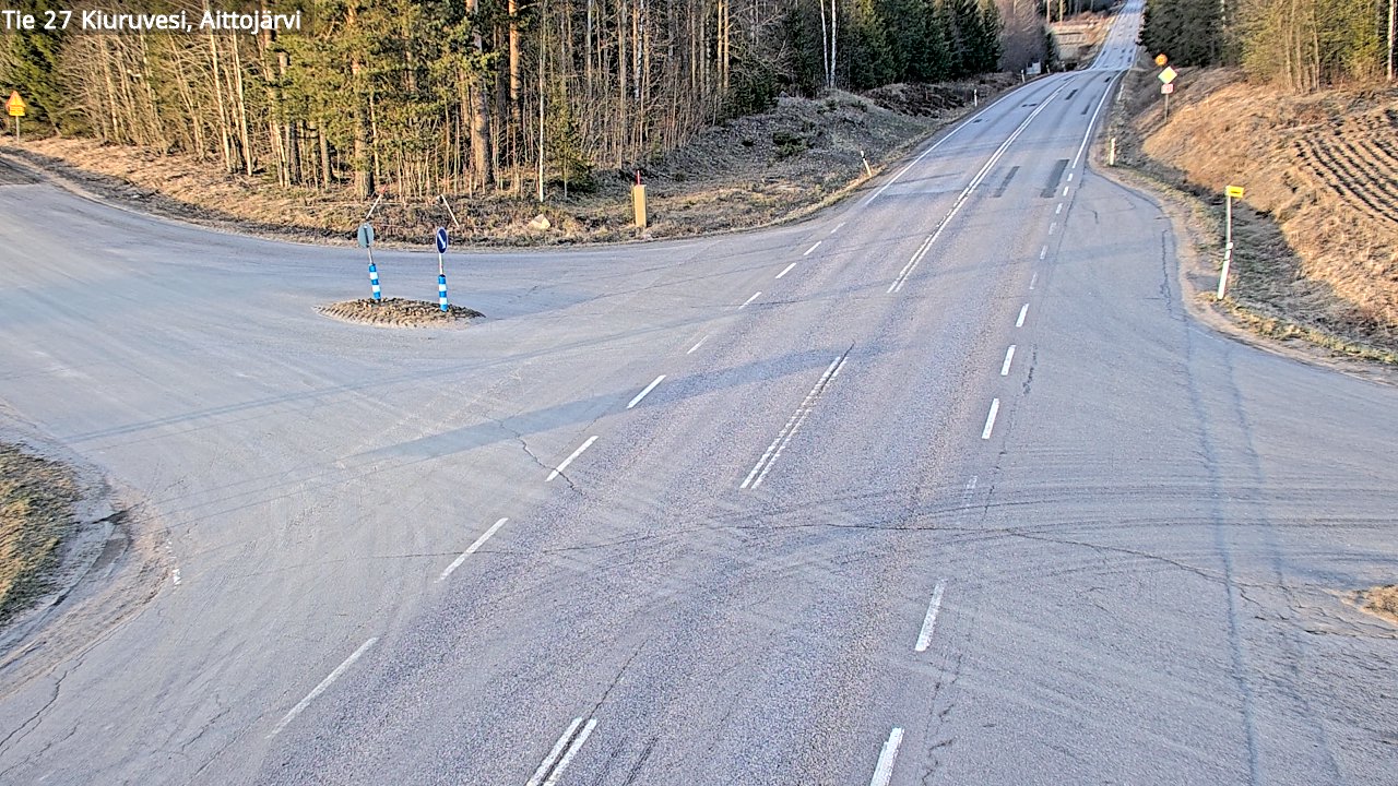 Weather Camera Image Väg 27 Kiuruvesi, Aittojärvi, Kiuruvesi, Pohjois-Savo