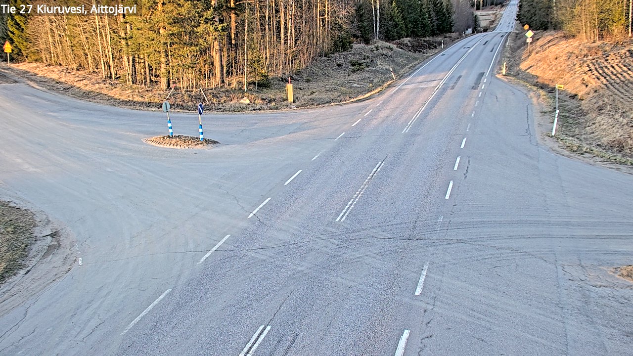 Weather Camera Image Väg 27 Kiuruvesi, Aittojärvi, Kiuruvesi, Pohjois-Savo