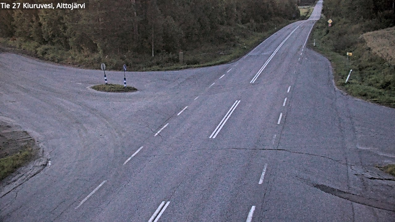 Weather Camera Image Väg 27 Kiuruvesi, Aittojärvi, Kiuruvesi, Pohjois-Savo