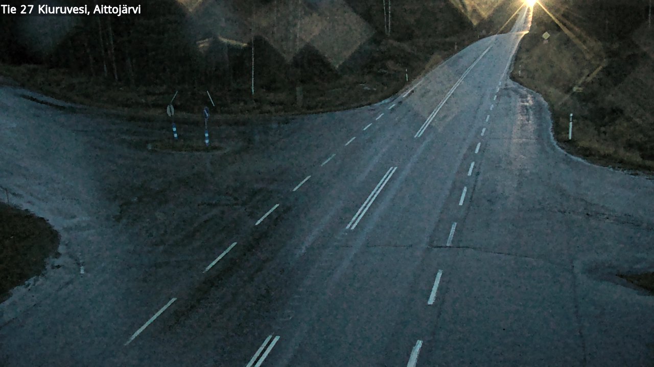 Weather Camera Image Väg 27 Kiuruvesi, Aittojärvi, Kiuruvesi, Pohjois-Savo