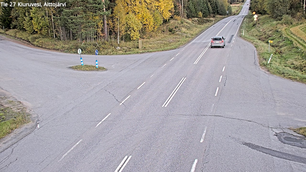 Weather Camera Image Väg 27 Kiuruvesi, Aittojärvi, Kiuruvesi, Pohjois-Savo