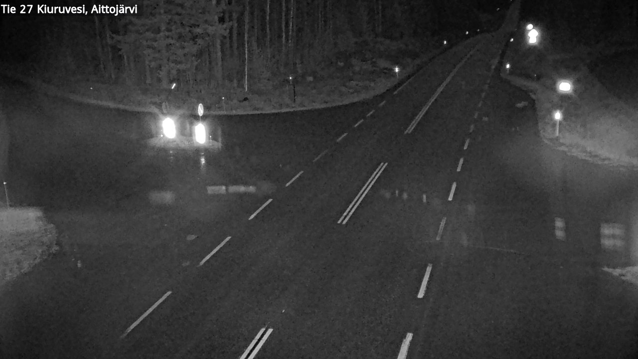 Weather Camera Image Väg 27 Kiuruvesi, Aittojärvi, Kiuruvesi, Pohjois-Savo