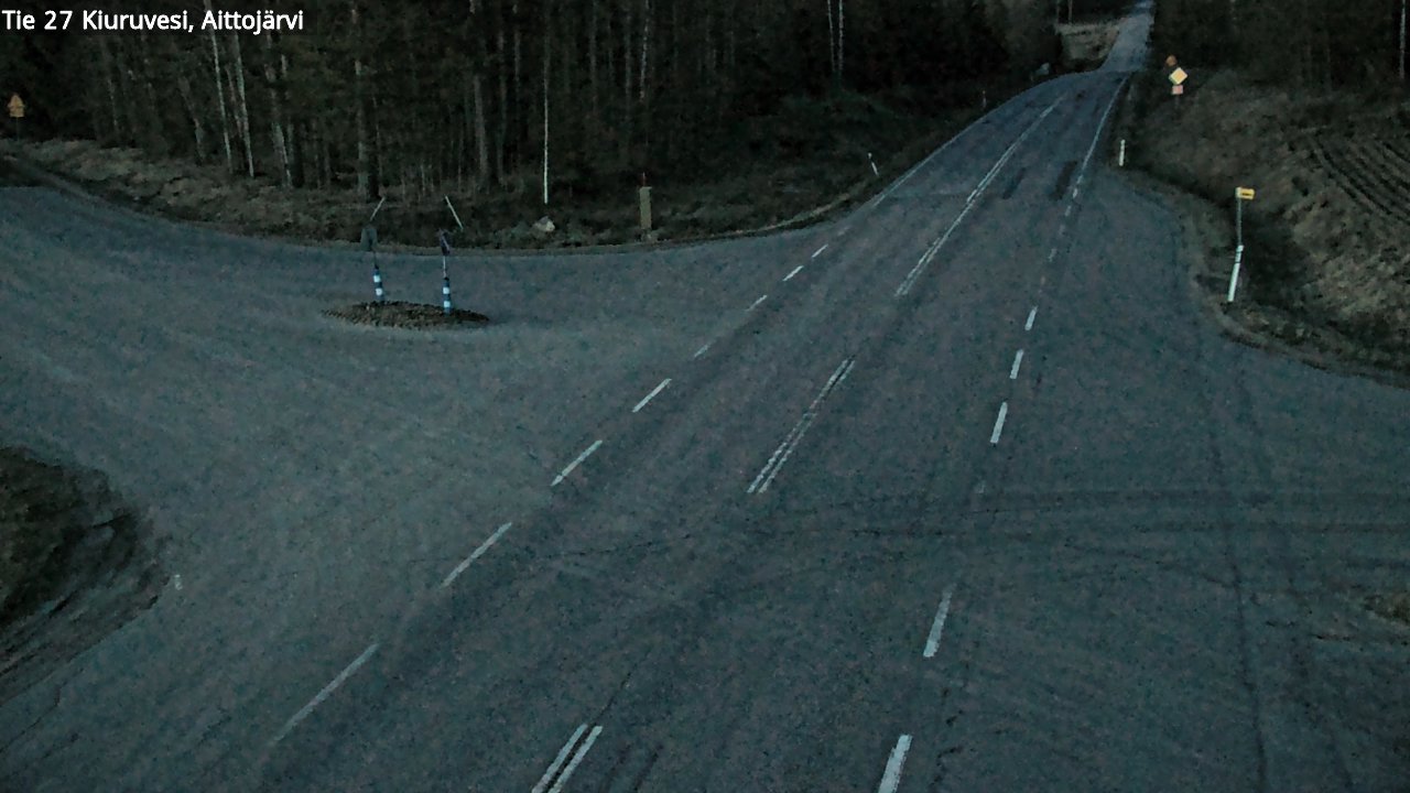 Weather Camera Image Väg 27 Kiuruvesi, Aittojärvi, Kiuruvesi, Pohjois-Savo
