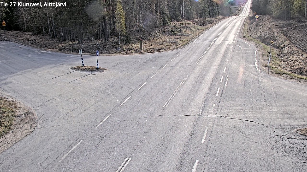 Weather Camera Image Road 27 Kiuruvesi, Aittojärvi, Kiuruvesi, Pohjois-Savo