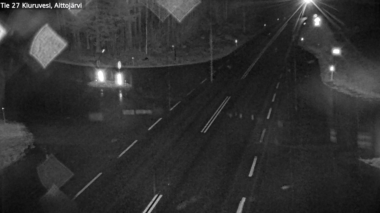 Weather Camera Image Väg 27 Kiuruvesi, Aittojärvi, Kiuruvesi, Pohjois-Savo