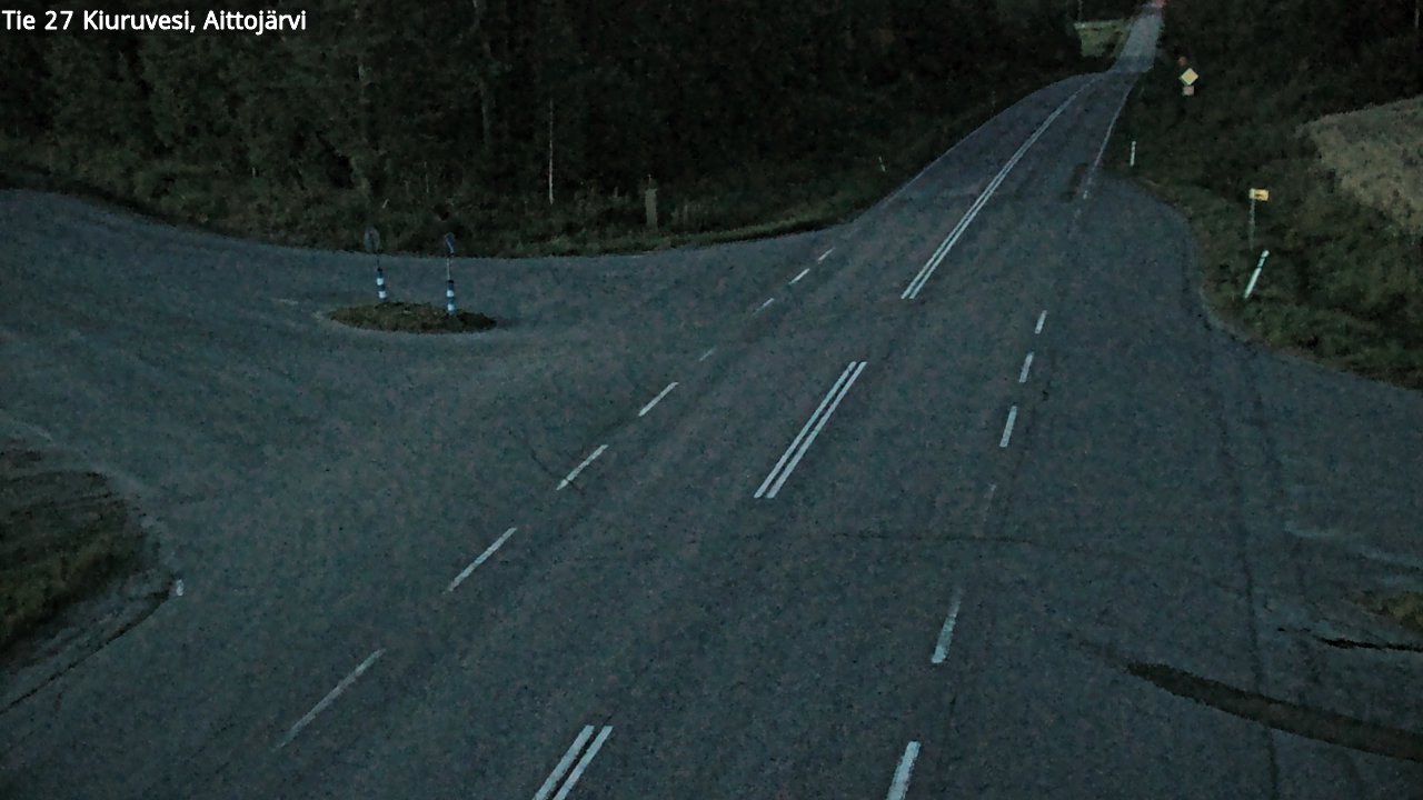 Weather Camera Image Väg 27 Kiuruvesi, Aittojärvi, Kiuruvesi, Pohjois-Savo