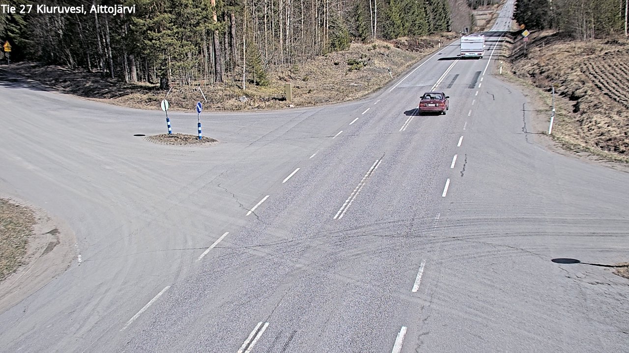 Weather Camera Image Väg 27 Kiuruvesi, Aittojärvi, Kiuruvesi, Pohjois-Savo