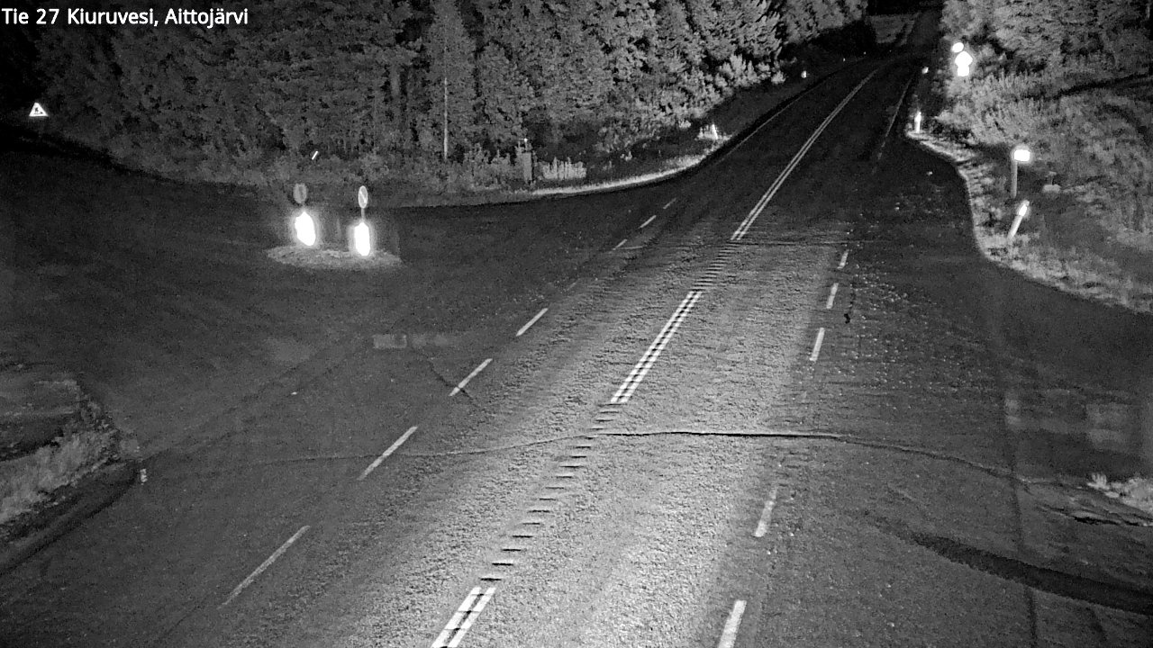 Weather Camera Image Väg 27 Kiuruvesi, Aittojärvi, Kiuruvesi, Pohjois-Savo