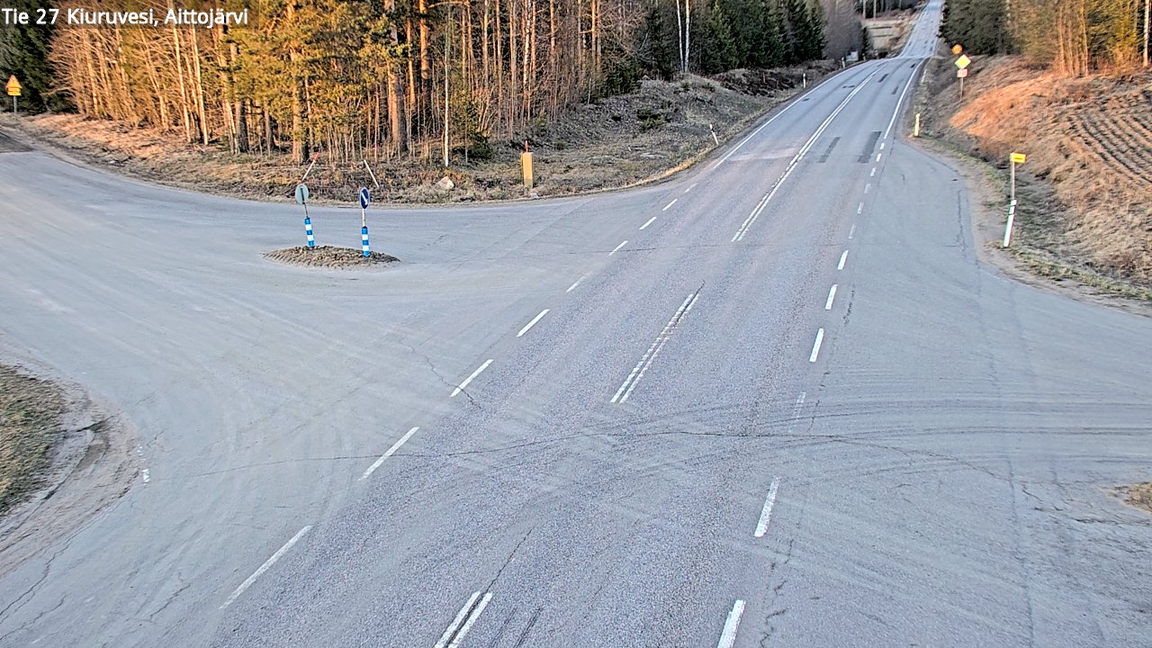 Weather Camera Image Väg 27 Kiuruvesi, Aittojärvi, Kiuruvesi, Pohjois-Savo