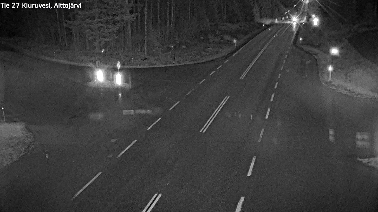 Weather Camera Image Väg 27 Kiuruvesi, Aittojärvi, Kiuruvesi, Pohjois-Savo