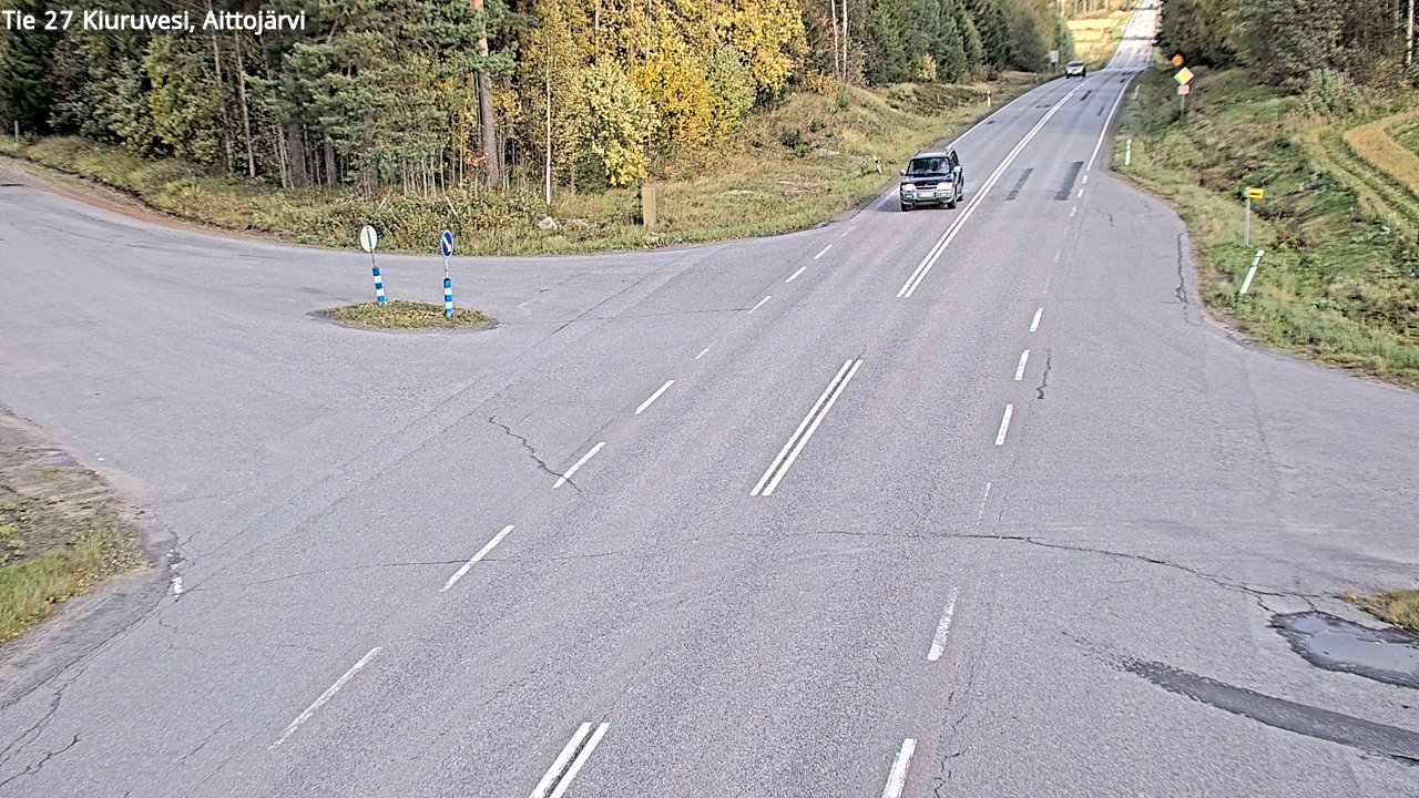 Weather Camera Image Väg 27 Kiuruvesi, Aittojärvi, Kiuruvesi, Pohjois-Savo