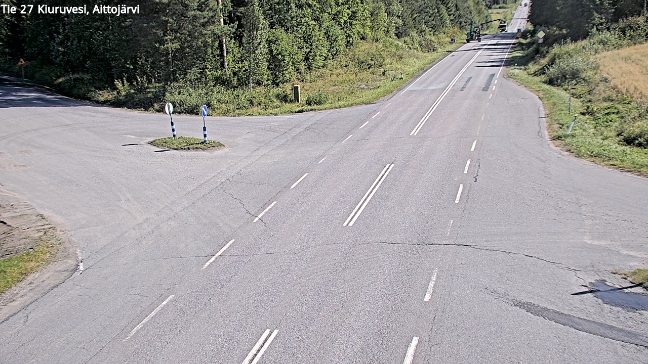 Weather Camera Image Väg 27 Kiuruvesi, Aittojärvi, Kiuruvesi, Pohjois-Savo