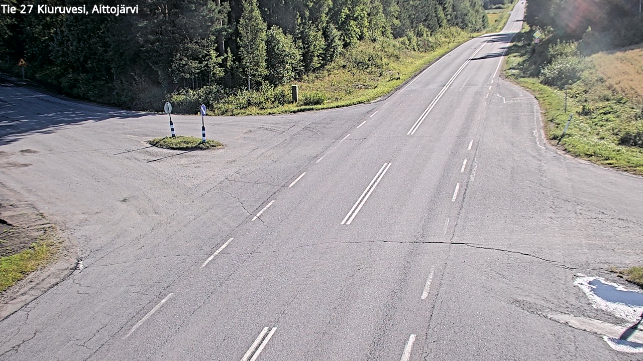 Weather Camera Image Väg 27 Kiuruvesi, Aittojärvi, Kiuruvesi, Pohjois-Savo