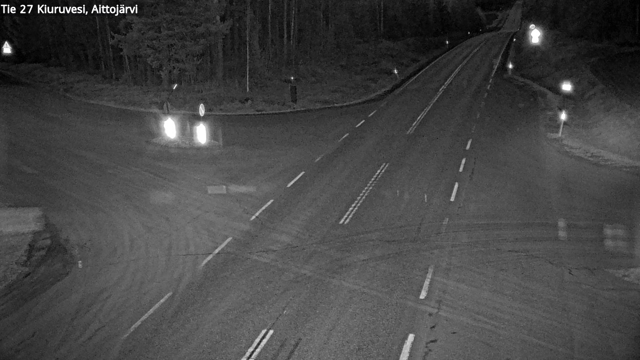 Weather Camera Image Väg 27 Kiuruvesi, Aittojärvi, Kiuruvesi, Pohjois-Savo