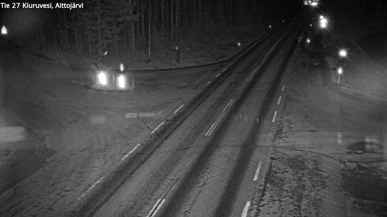 Weather Camera Image Väg 27 Kiuruvesi, Aittojärvi, Kiuruvesi, Pohjois-Savo