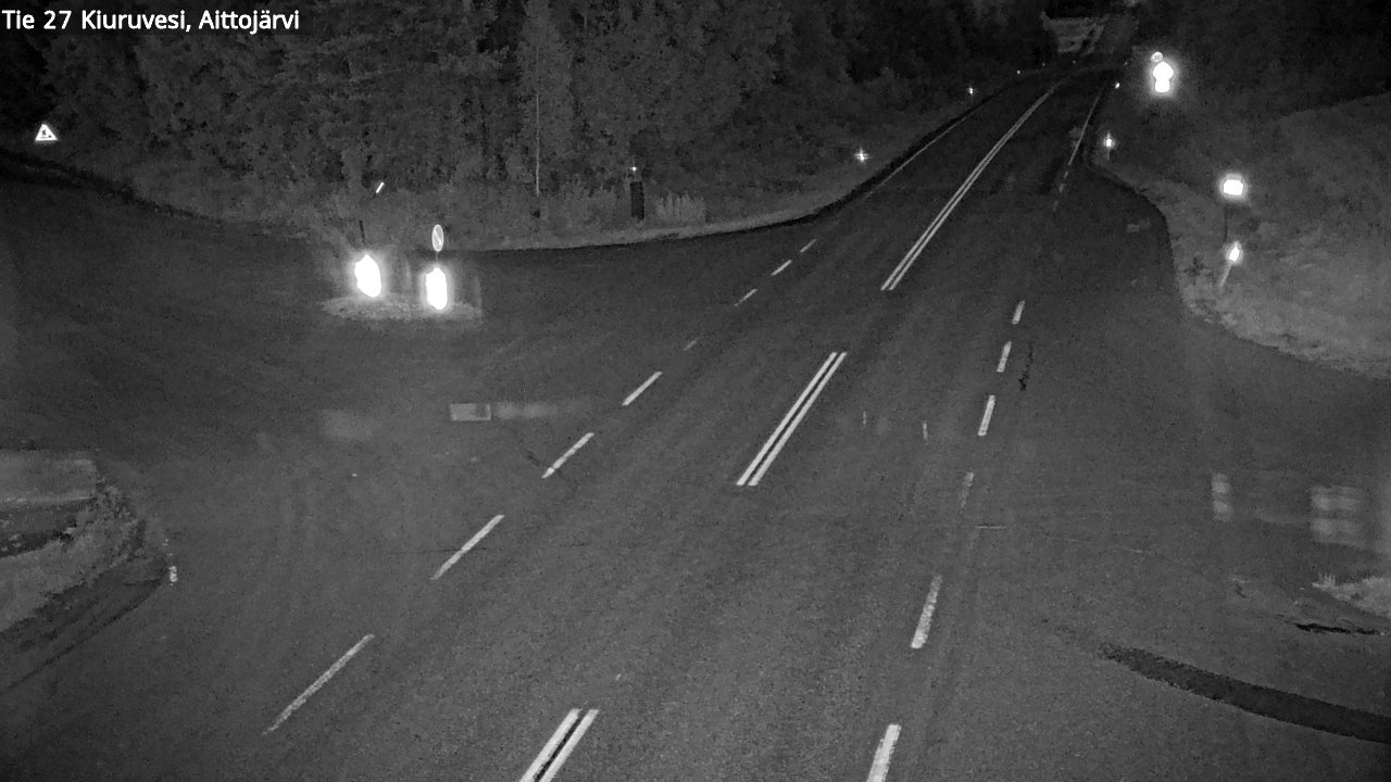 Weather Camera Image Väg 27 Kiuruvesi, Aittojärvi, Kiuruvesi, Pohjois-Savo