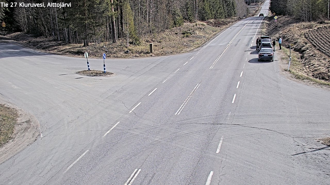 Weather Camera Image Road 27 Kiuruvesi, Aittojärvi, Kiuruvesi, Pohjois-Savo