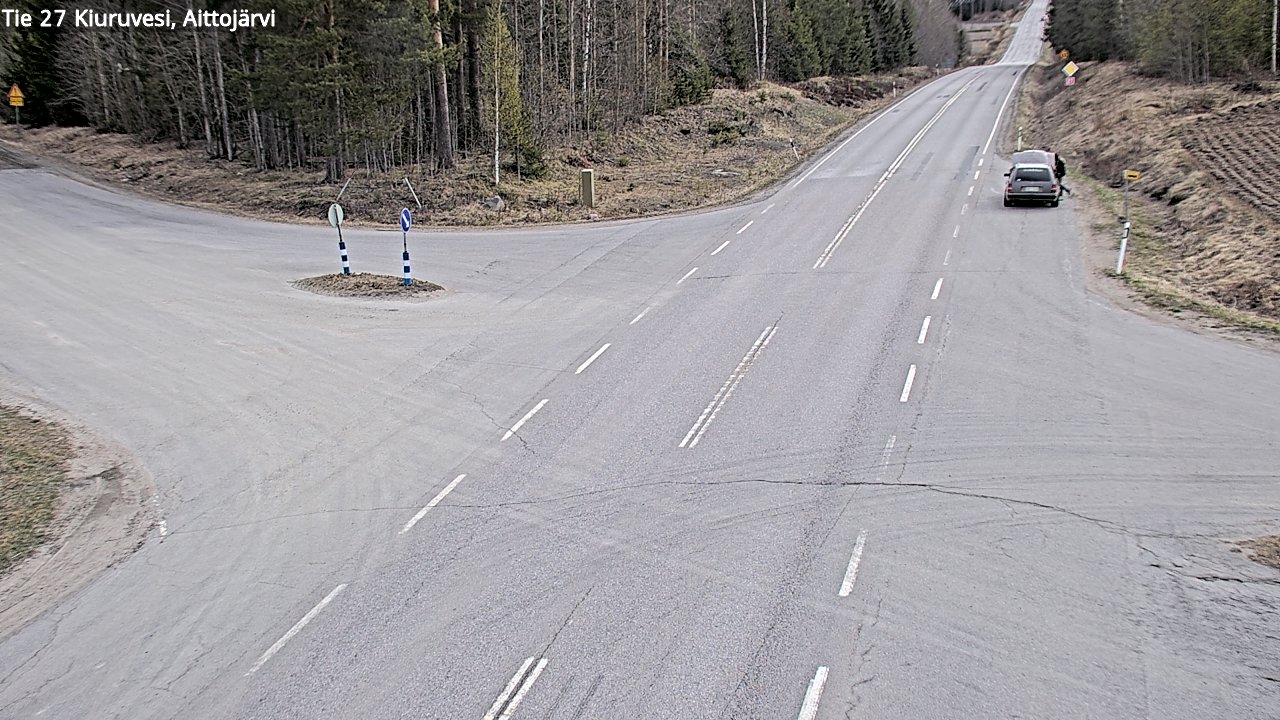 Weather Camera Image Road 27 Kiuruvesi, Aittojärvi, Kiuruvesi, Pohjois-Savo