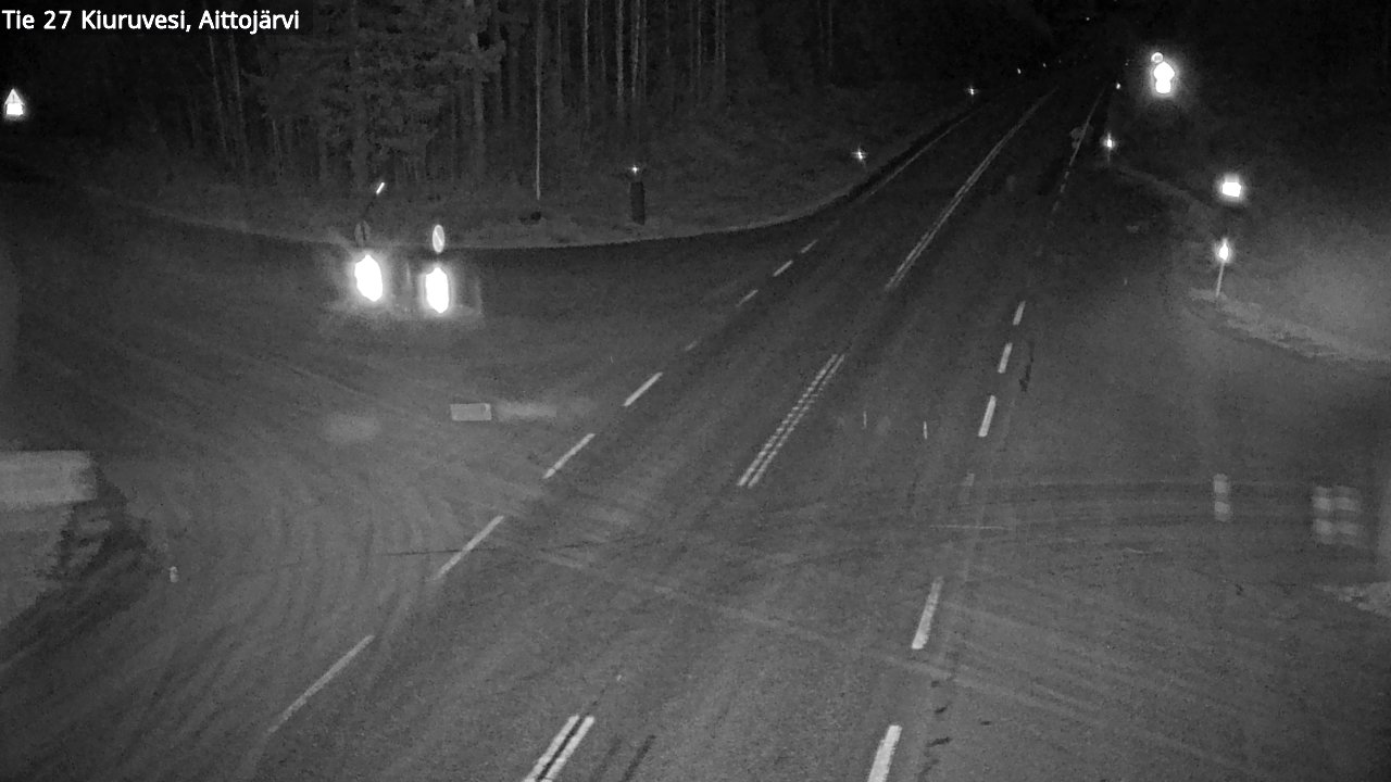Weather Camera Image Väg 27 Kiuruvesi, Aittojärvi, Kiuruvesi, Pohjois-Savo