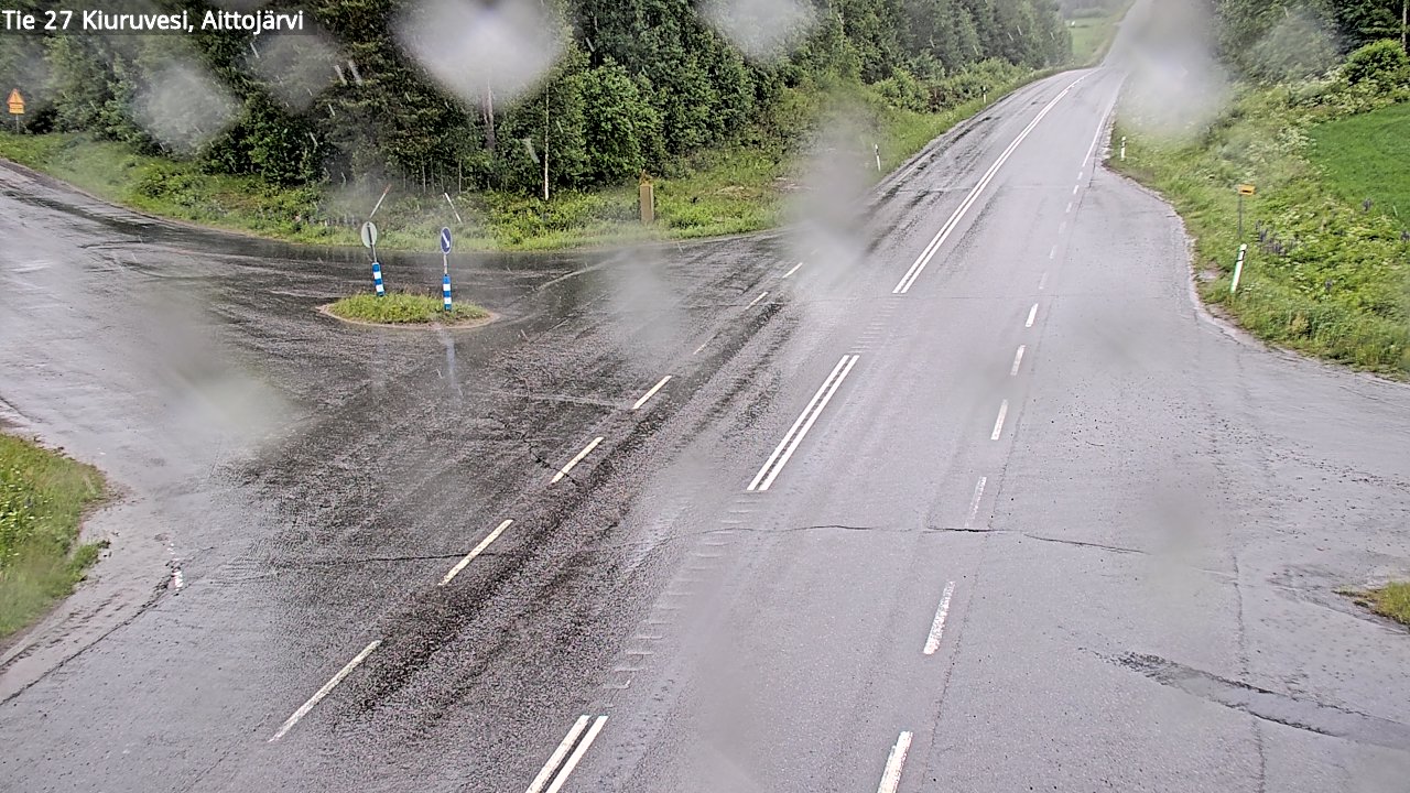 Weather Camera Image Väg 27 Kiuruvesi, Aittojärvi, Kiuruvesi, Pohjois-Savo