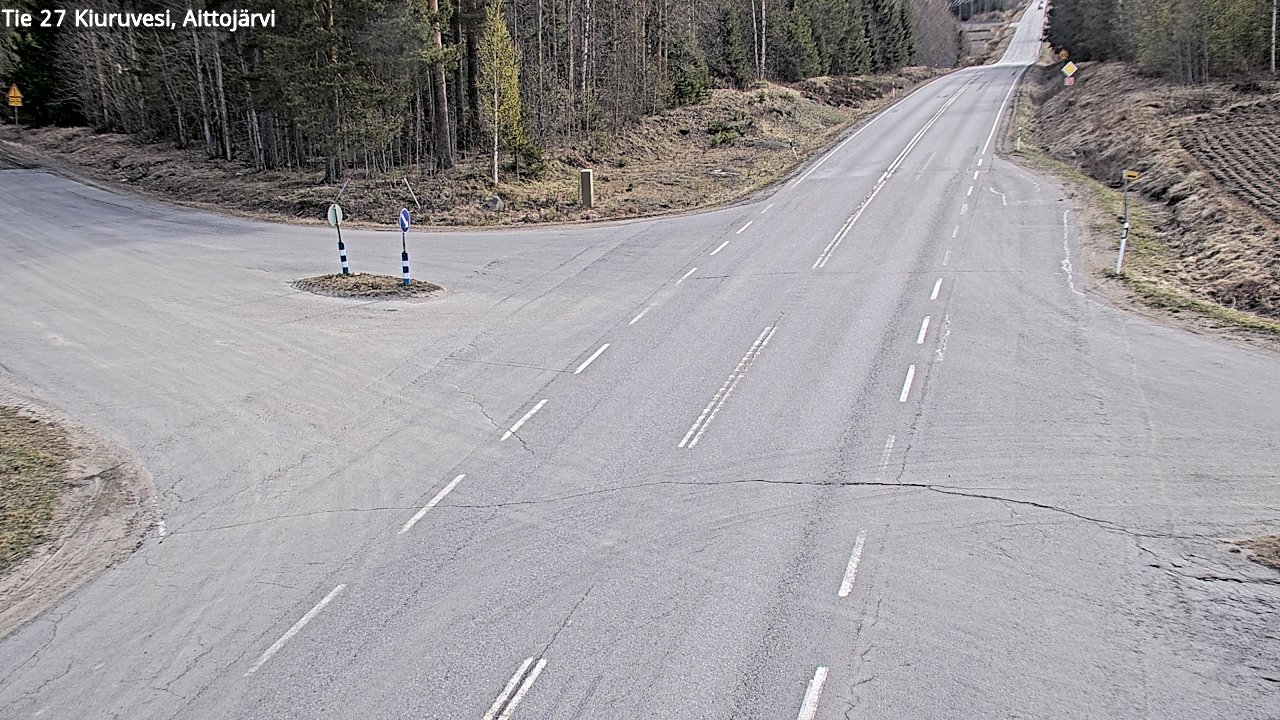 Weather Camera Image Road 27 Kiuruvesi, Aittojärvi, Kiuruvesi, Pohjois-Savo