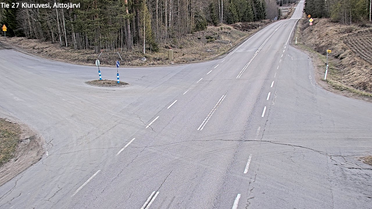 Weather Camera Image Road 27 Kiuruvesi, Aittojärvi, Kiuruvesi, Pohjois-Savo