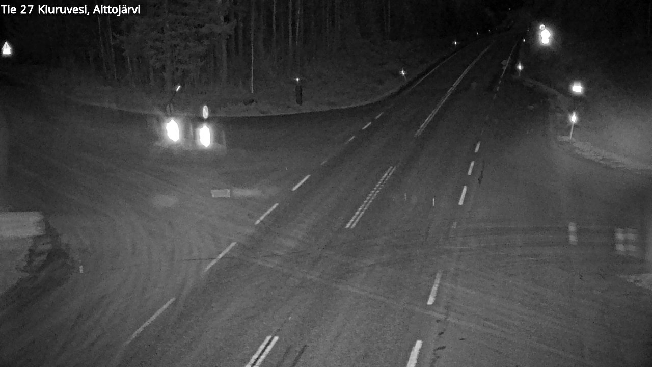 Weather Camera Image Väg 27 Kiuruvesi, Aittojärvi, Kiuruvesi, Pohjois-Savo