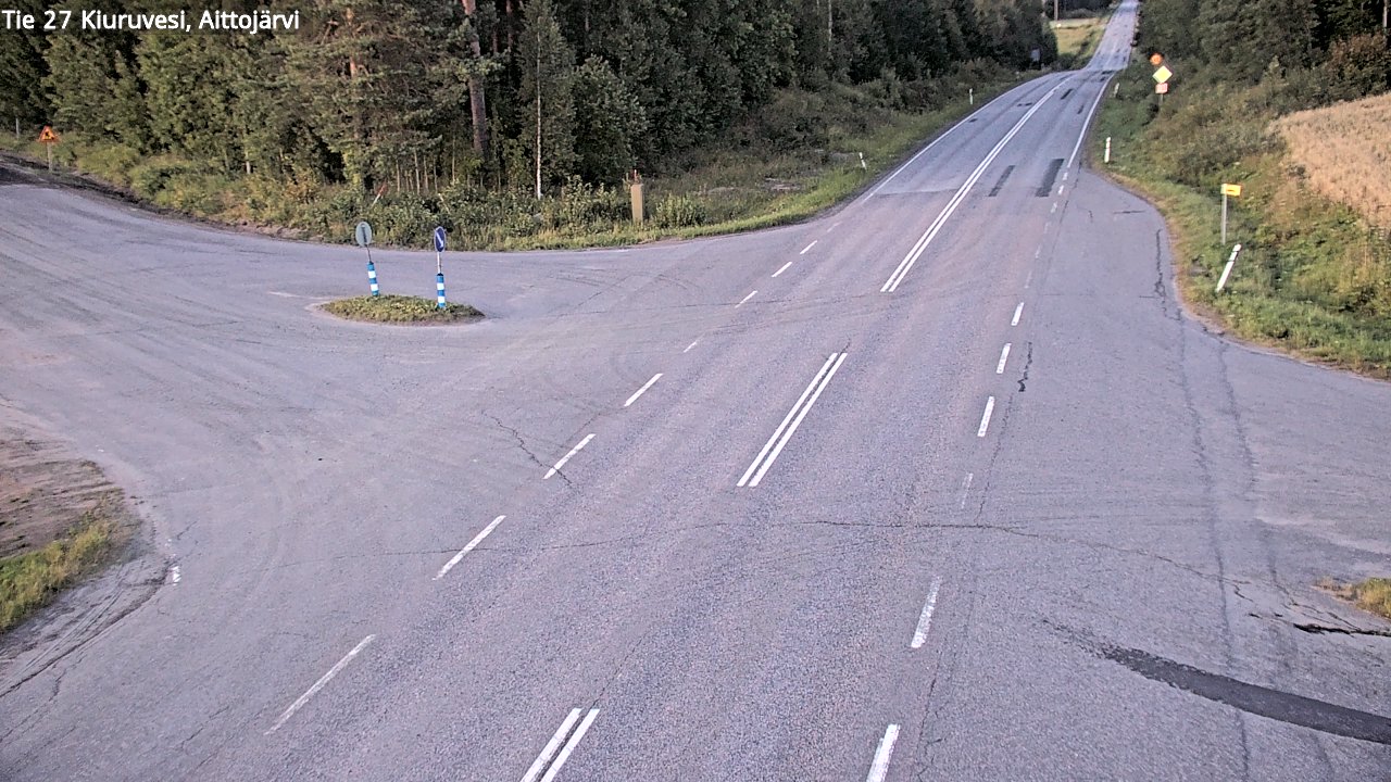 Weather Camera Image Väg 27 Kiuruvesi, Aittojärvi, Kiuruvesi, Pohjois-Savo