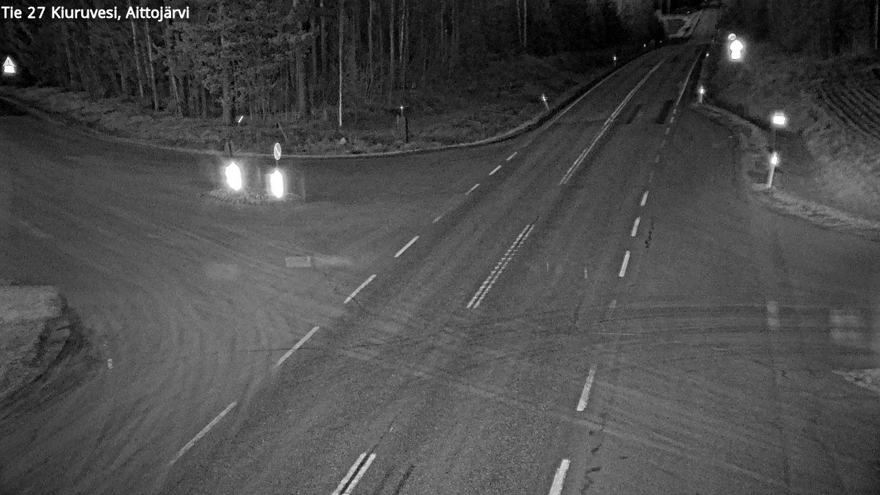 Weather Camera Image Väg 27 Kiuruvesi, Aittojärvi, Kiuruvesi, Pohjois-Savo