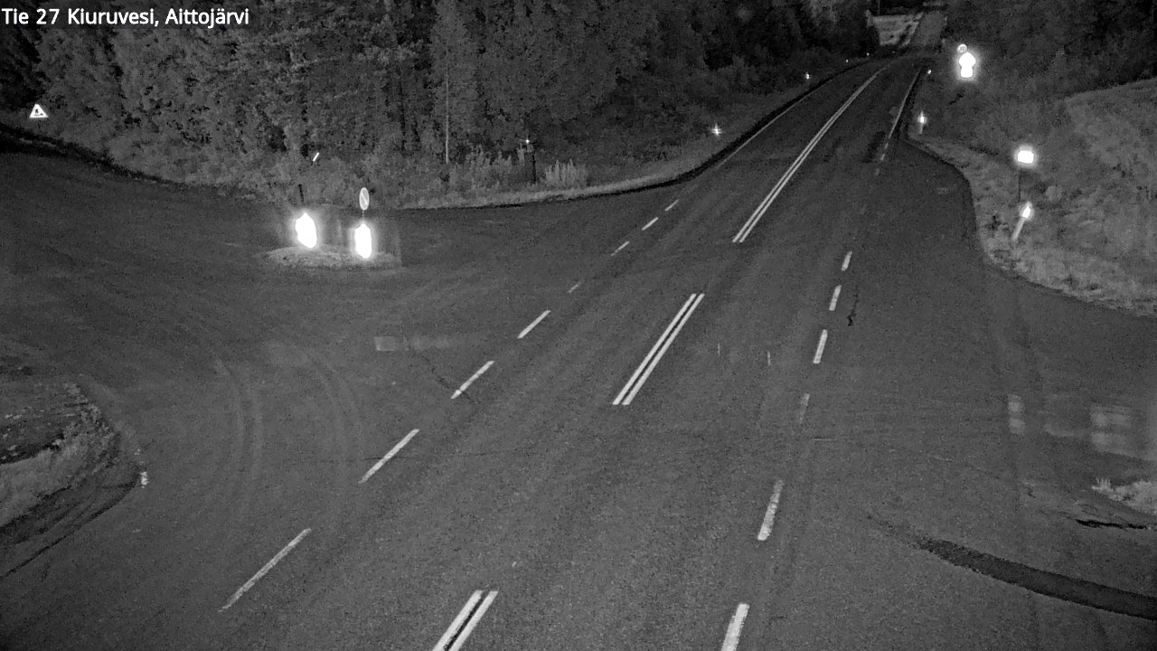 Weather Camera Image Väg 27 Kiuruvesi, Aittojärvi, Kiuruvesi, Pohjois-Savo