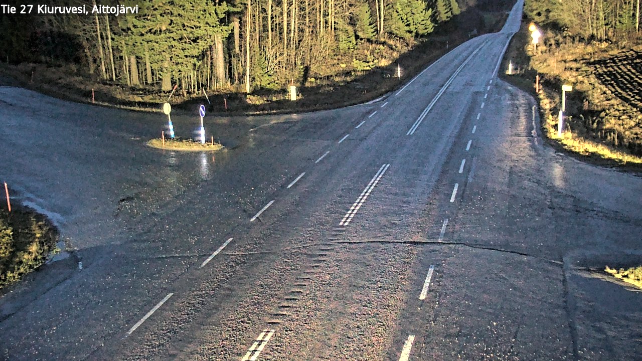 Weather Camera Image Väg 27 Kiuruvesi, Aittojärvi, Kiuruvesi, Pohjois-Savo