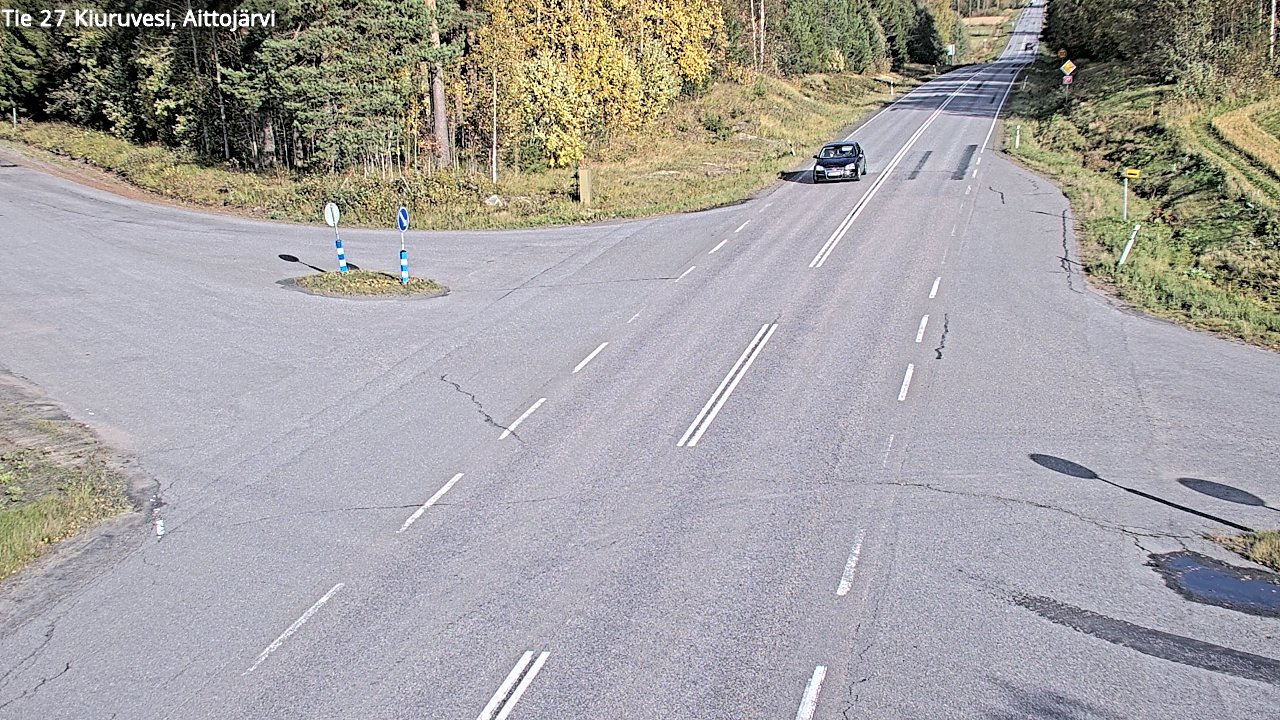 Weather Camera Image Väg 27 Kiuruvesi, Aittojärvi, Kiuruvesi, Pohjois-Savo