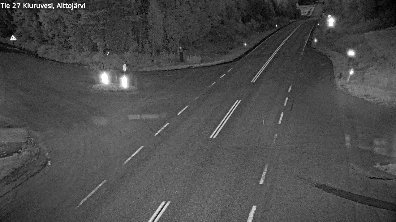 Weather Camera Image Väg 27 Kiuruvesi, Aittojärvi, Kiuruvesi, Pohjois-Savo