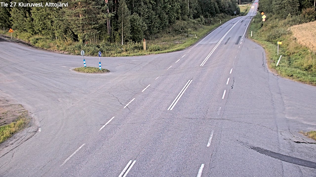 Weather Camera Image Väg 27 Kiuruvesi, Aittojärvi, Kiuruvesi, Pohjois-Savo