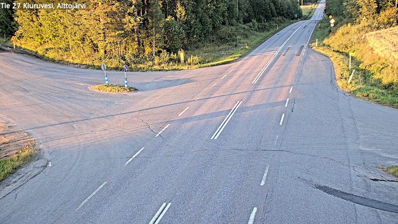 Weather Camera Image Väg 27 Kiuruvesi, Aittojärvi, Kiuruvesi, Pohjois-Savo