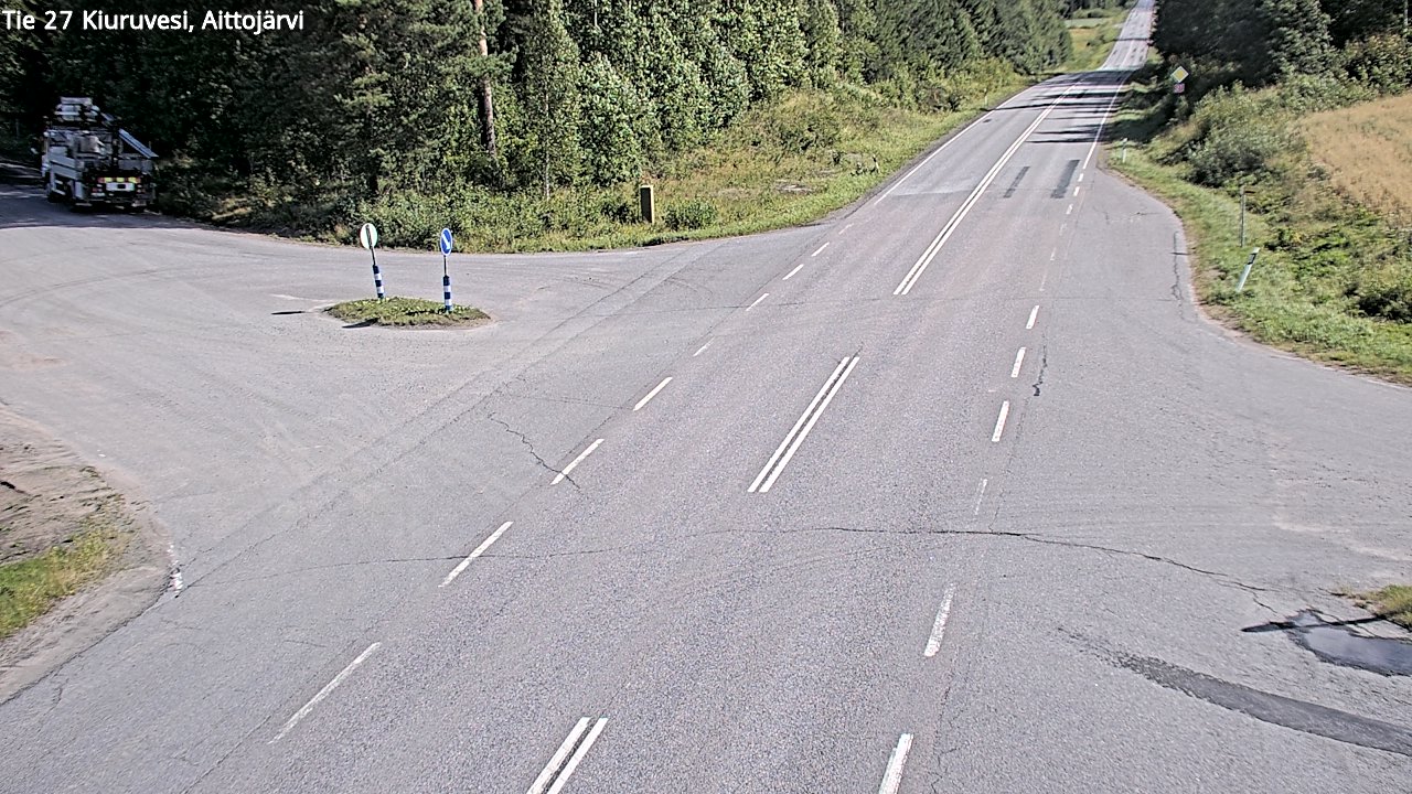 Weather Camera Image Väg 27 Kiuruvesi, Aittojärvi, Kiuruvesi, Pohjois-Savo