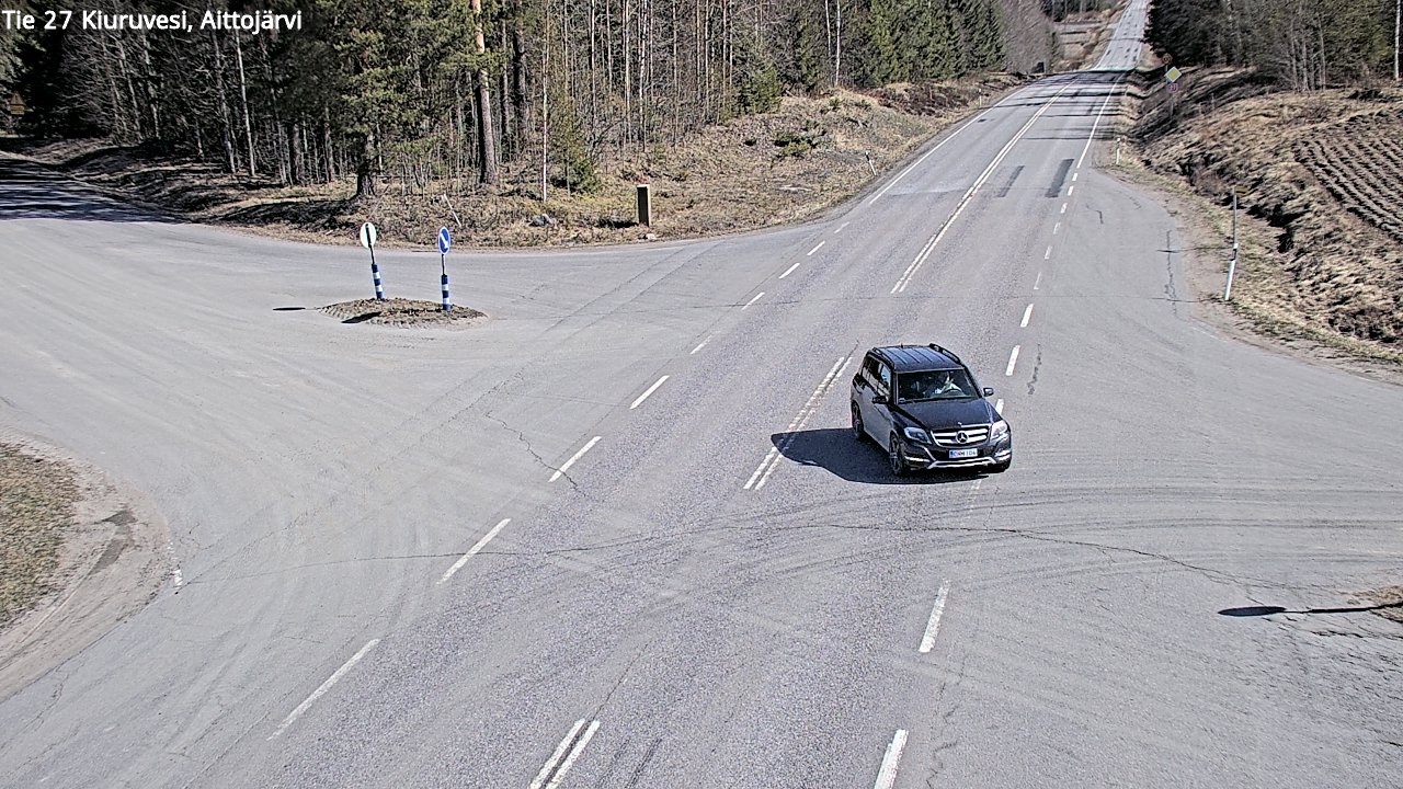 Weather Camera Image Väg 27 Kiuruvesi, Aittojärvi, Kiuruvesi, Pohjois-Savo