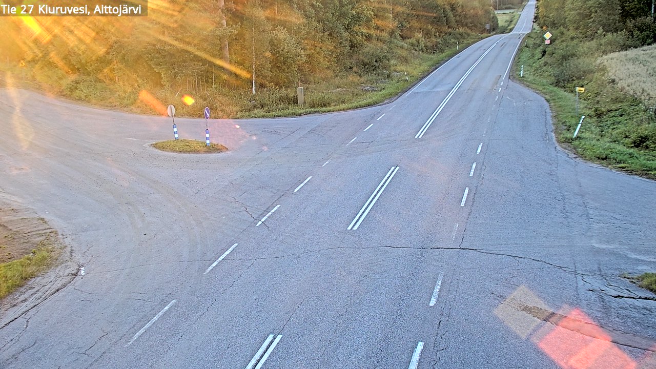 Weather Camera Image Väg 27 Kiuruvesi, Aittojärvi, Kiuruvesi, Pohjois-Savo