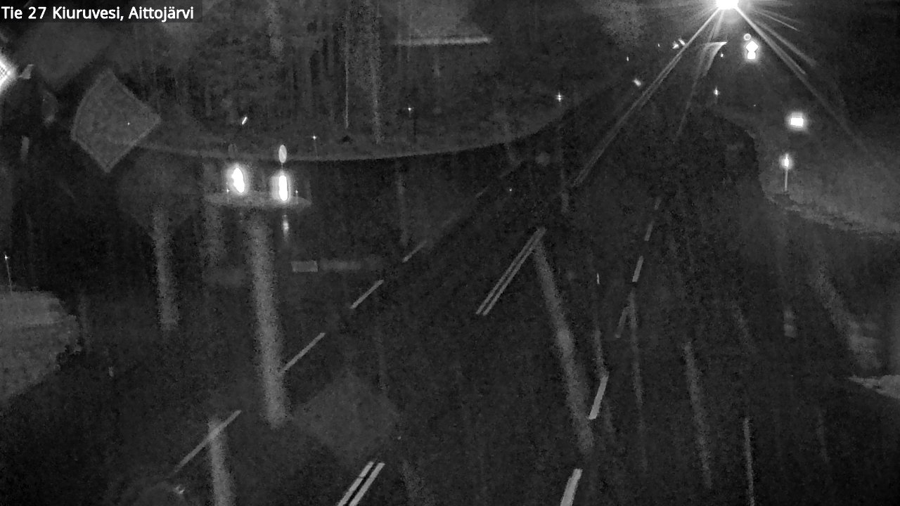 Weather Camera Image Väg 27 Kiuruvesi, Aittojärvi, Kiuruvesi, Pohjois-Savo