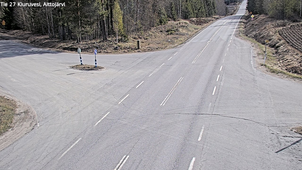 Weather Camera Image Road 27 Kiuruvesi, Aittojärvi, Kiuruvesi, Pohjois-Savo