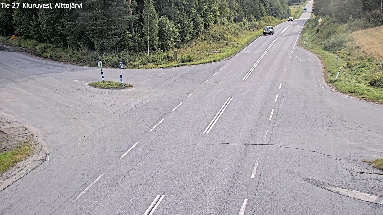 Weather Camera Image Road 27 Kiuruvesi, Aittojärvi, Kiuruvesi, Pohjois-Savo