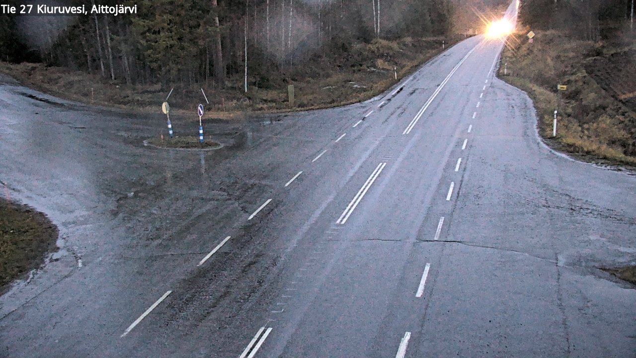 Weather Camera Image Väg 27 Kiuruvesi, Aittojärvi, Kiuruvesi, Pohjois-Savo