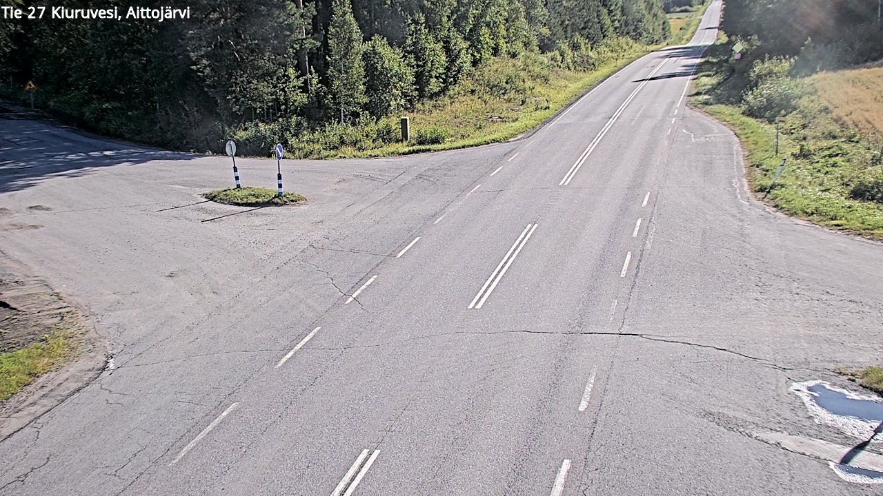 Weather Camera Image Väg 27 Kiuruvesi, Aittojärvi, Kiuruvesi, Pohjois-Savo