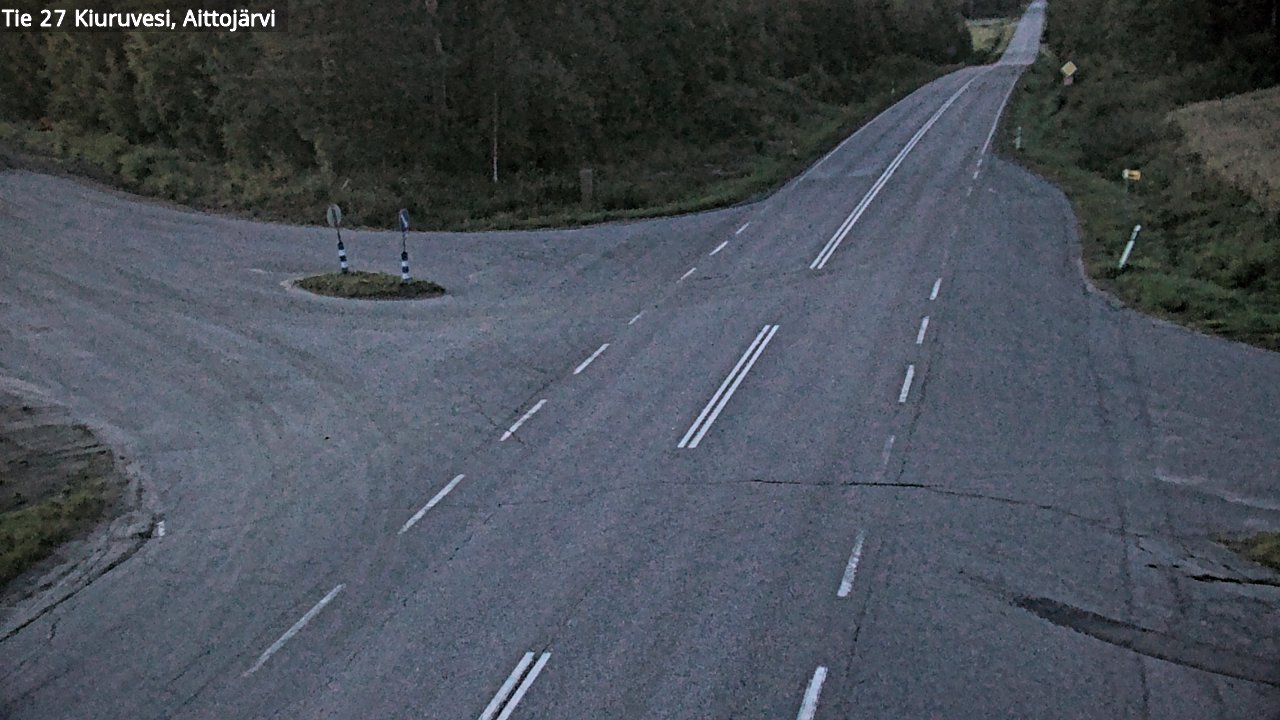 Weather Camera Image Väg 27 Kiuruvesi, Aittojärvi, Kiuruvesi, Pohjois-Savo
