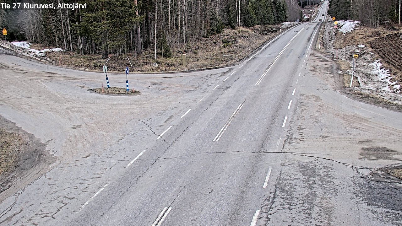 Weather Camera Image Road 27 Kiuruvesi, Aittojärvi, Kiuruvesi, Pohjois-Savo