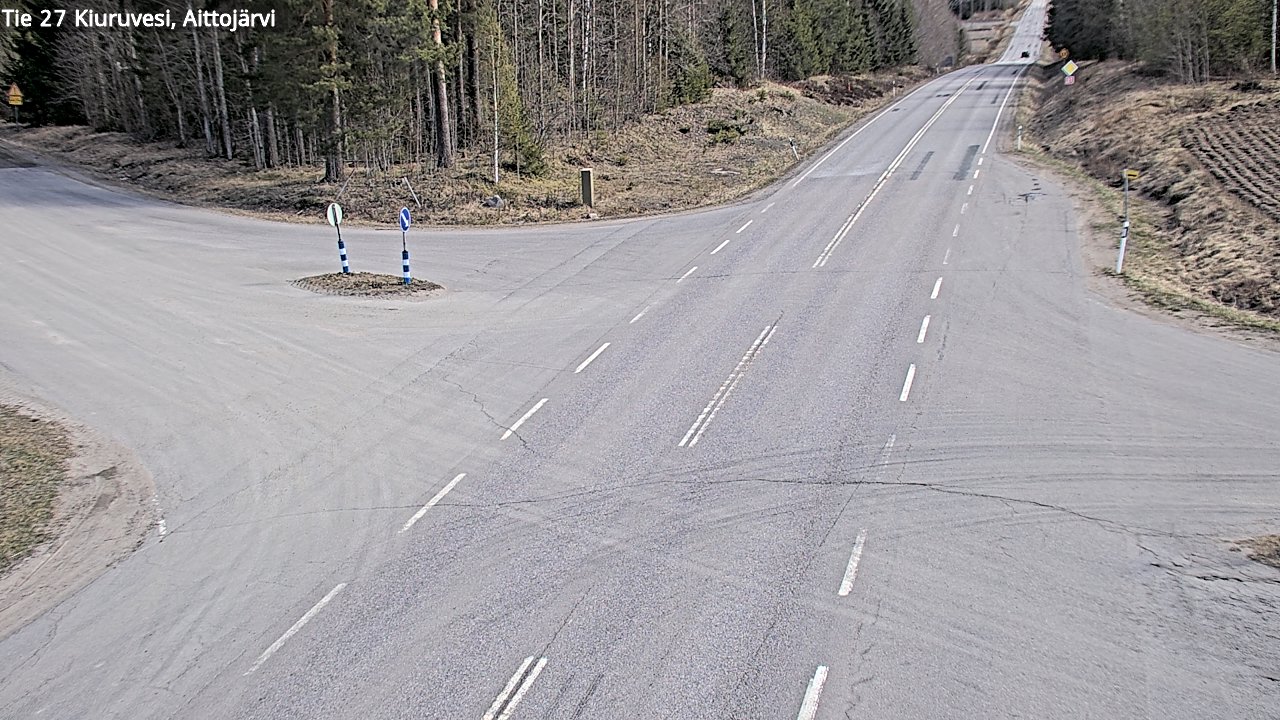 Weather Camera Image Road 27 Kiuruvesi, Aittojärvi, Kiuruvesi, Pohjois-Savo